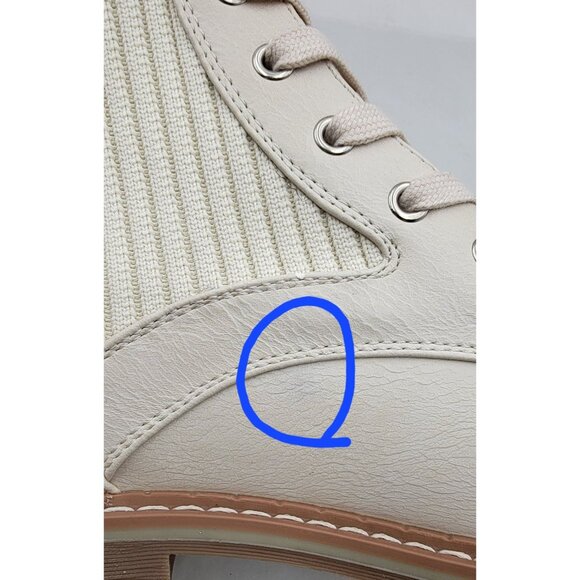 Boutique By Corkys Boots Creep it Real Cream Lace-Up Boots Size Womens 8 New - Picture 8 of 12